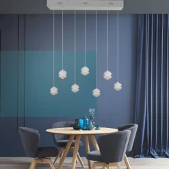 Schöner Wohnen-Kollektion LED Pendelleuchte weiss, 7-flammig, dimmbar