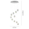 Schöner Wohnen-Kollektion LED Pendelleuchte LINI, weiss, 10-flammig, dimmbar