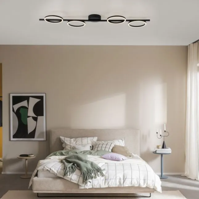Schöner Wohnen-Kollektion LED Deckenleuchte MINI RITUS, schwarz, dimmbar