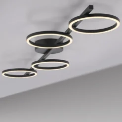 Schöner Wohnen-Kollektion LED Deckenleuchte MINI RITUS, schwarz, dimmbar