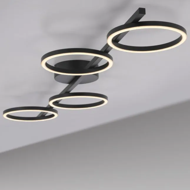 Schöner Wohnen-Kollektion LED Deckenleuchte MINI RITUS, schwarz, dimmbar