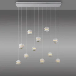 SCHÖNER WOHNEN-Kollektion LED Pendelleuchte LINI, weiss, 11-flammig, dimmbar