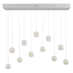 SCHÖNER WOHNEN-Kollektion LED Pendelleuchte LINI, weiss, 11-flammig, dimmbar