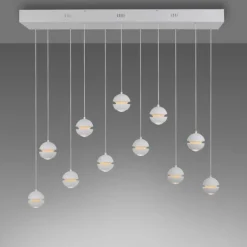 SCHÖNER WOHNEN-Kollektion LED Pendelleuchte LINI, weiss, 11-flammig, dimmbar