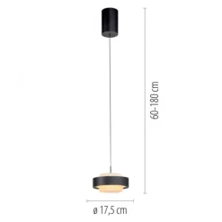 Schöner Wohnen Kollektion LED Pendelleuchte Elmo, schwarz Comfort Lift