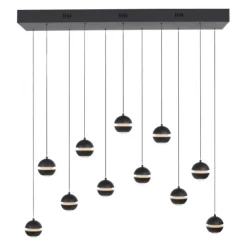 Schöner Wohnen-Kollektion LED Pendelleuchte LINI schwarz, 11-flammig, dimmbar