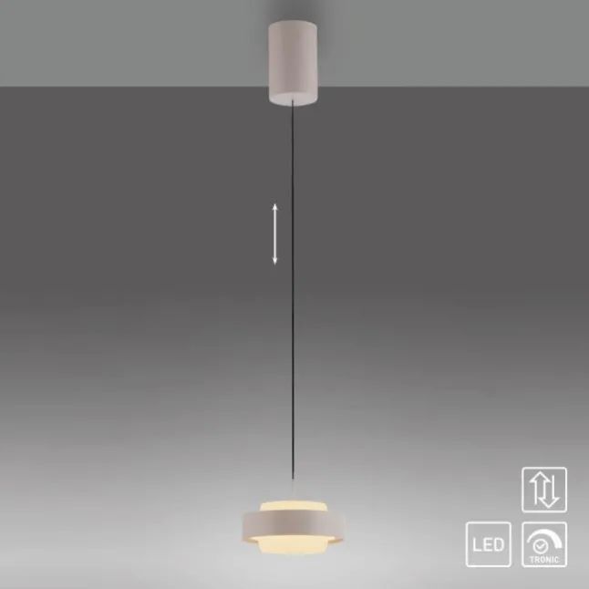 Schöner Wohnen Kollektion LED Pendelleuchte Elmo, sandbrise Comfort Lift