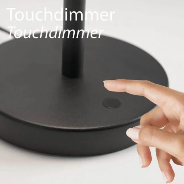Schöner Wohnen-Kollektion LED Tischleuchte Elmo schwarz Touchdimmer