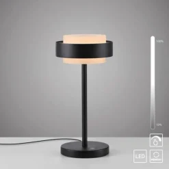 Schöner Wohnen-Kollektion LED Tischleuchte Elmo schwarz Touchdimmer