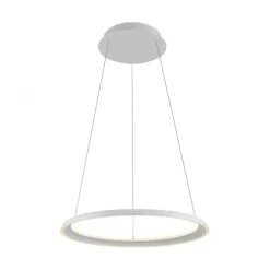 Schöner Wohnen-Kollektion LED Pendelleuchte QUILLO, weiss, rund, dimmbar, Lift