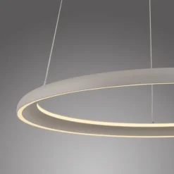 Schöner Wohnen-Kollektion LED Pendelleuchte QUILLO, sandfarben, dimmbar, Memoryfunktion