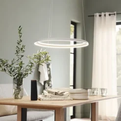 Schöner Wohnen-Kollektion LED Pendelleuchte QUILLO, sandfarben, dimmbar, Memoryfunktion
