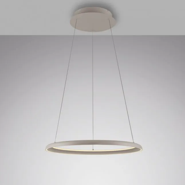 Schöner Wohnen-Kollektion LED Pendelleuchte QUILLO, sandfarben, dimmbar, Memoryfunktion