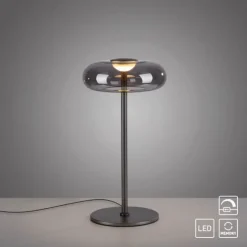 Schöner Wohnen-Kollektion LED Tischleuchte POSH, grau, dimmbar, warmweiß