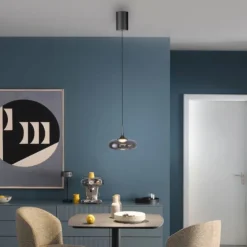 Schöner Wohnen-Kollektion LED Pendelleuchte POSH, grau, 1-flammig, dimmbar