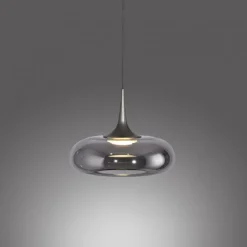 Schöner Wohnen-Kollektion LED Pendelleuchte POSH, grau, 1-flammig, dimmbar