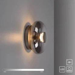 Schöner Wohnen-Kollektion LED Wand- und Deckenleuchte POSH, grau, dimmbar