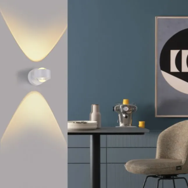 Schöner Wohnen-Kollektion LED Wandleuchte CHIA, weiss, Up- & Down Light