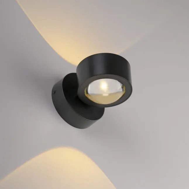 Schöner Wohnen-Kollektion LED Wandleuchte CHIA, schwarz, Up- & Downlight