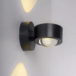 Schöner Wohnen-Kollektion LED Wandleuchte CHIA, schwarz, Up- & Downlight
