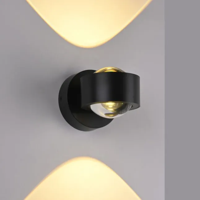 Schöner Wohnen-Kollektion LED Wandleuchte CHIA, schwarz, Up- & Downlight