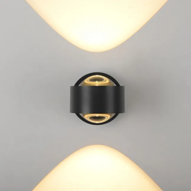 Schöner Wohnen-Kollektion LED Wandleuchte CHIA, schwarz, Up- & Downlight