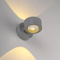 Schöner Wohnen-Kollektion LED Wandleuchte CHIA, silber, Up- & Downlight