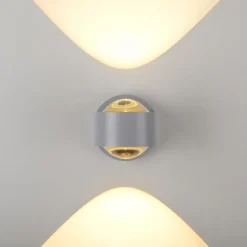 Schöner Wohnen-Kollektion LED Wandleuchte CHIA, silber, Up- & Downlight