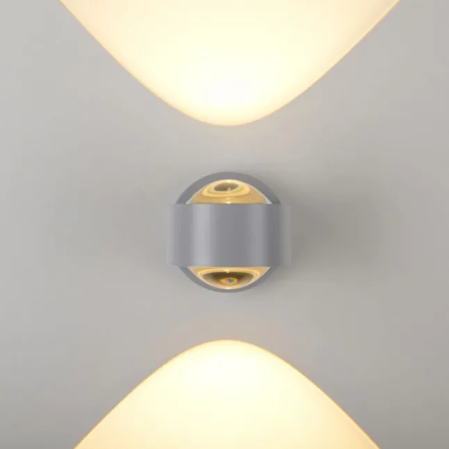 Schöner Wohnen-Kollektion LED Wandleuchte CHIA, silber, Up- & Downlight