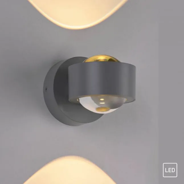Schöner Wohnen-Kollektion LED Wandleuchte CHIA, silber, Up- & Downlight