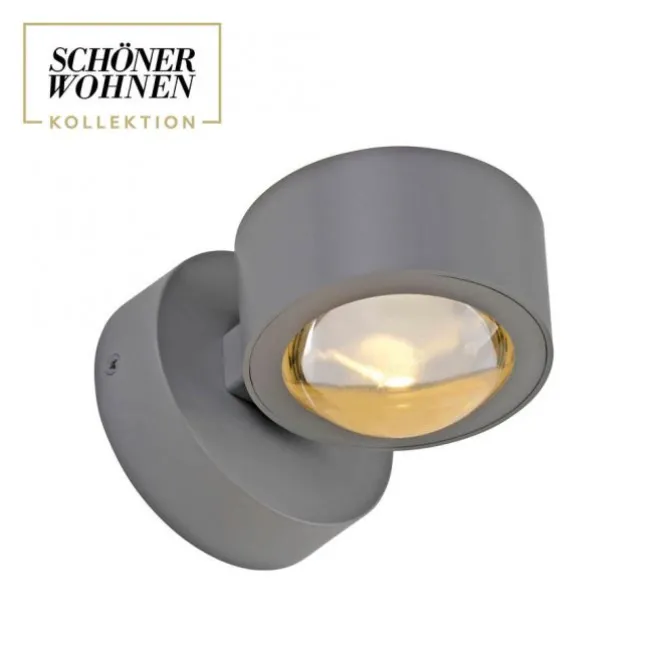 Schöner Wohnen-Kollektion LED Wandleuchte CHIA, silber, Up- & Downlight