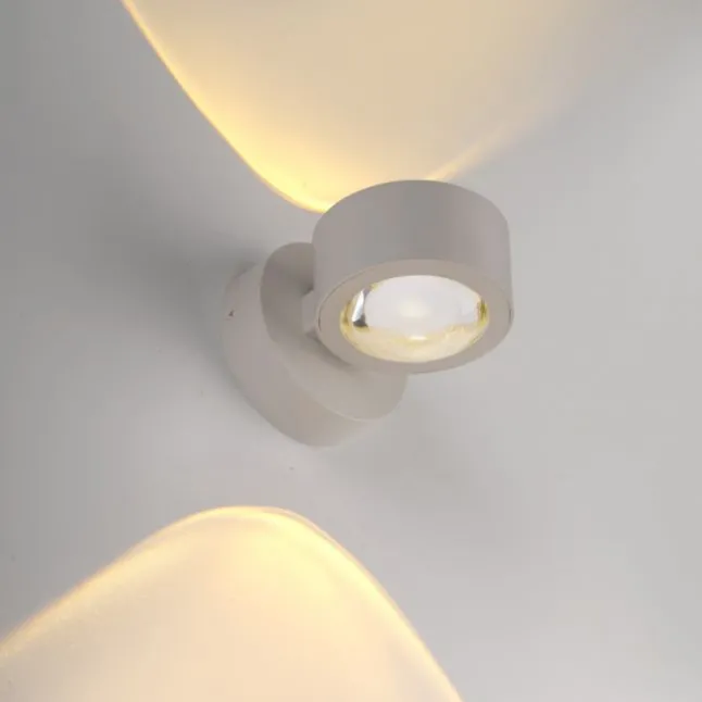 Schöner Wohnen-Kollektion LED Wandleuchte CHIA, Sandfarben, Up- & Downlight