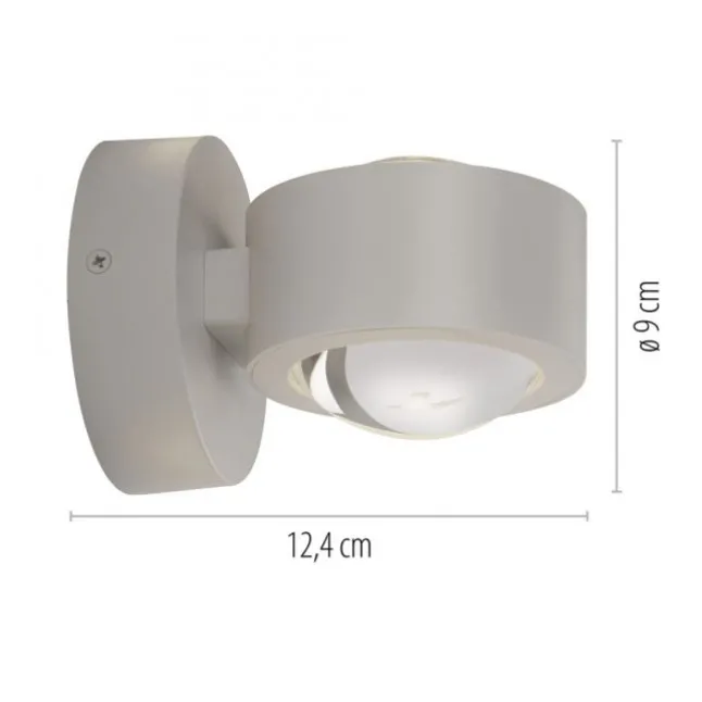Schöner Wohnen-Kollektion LED Wandleuchte CHIA, Sandfarben, Up- & Downlight