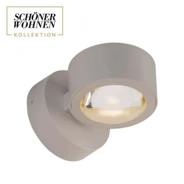 Schöner Wohnen-Kollektion LED Wandleuchte CHIA, Sandfarben, Up- & Downlight
