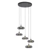 Schöner Wohnen-Kollektion LED Pendelleuchte POSH, grau, 5-flammig, dimmbar