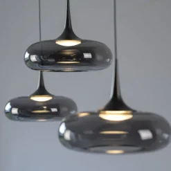 Schöner Wohnen-Kollektion LED Pendelleuchte POSH, grau, dimmbar, Comfort Lift