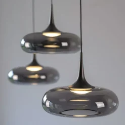 Schöner Wohnen-Kollektion LED Pendelleuchte POSH, grau, dimmbar, Comfort Lift