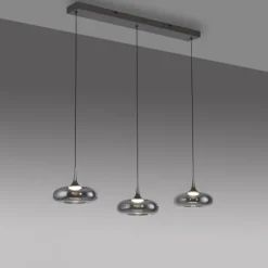 Schöner Wohnen-Kollektion LED Pendelleuchte POSH, grau, dimmbar, Comfort Lift