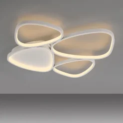 Schöner Wohnen-Kollektion LED Deckenleuchte PEBBLES, weiss, dimmbar
