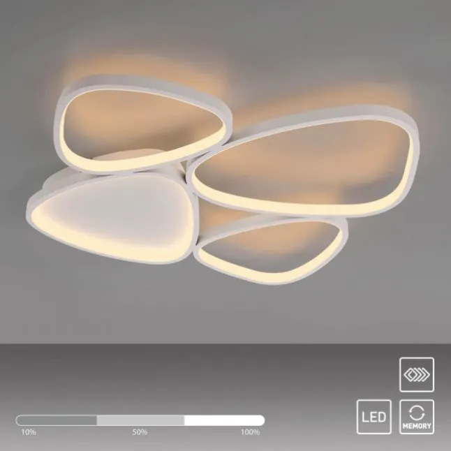 Schöner Wohnen-Kollektion LED Deckenleuchte PEBBLES, weiss, dimmbar