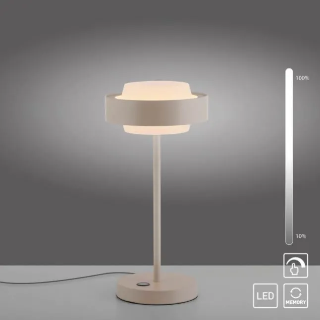Schöner Wohnen-Kollektion LED Tischleuchte Elmo sandbrise Touchdimmer