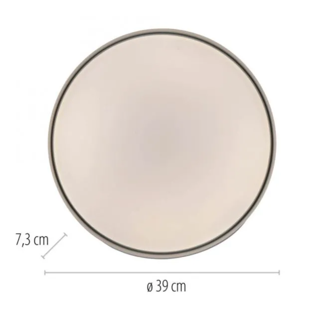 Schöner Wohnen-Kollektion LED Deckenleuchte TAVOLI, weiss, rund D=39cm, dimmbar, Fernbedienung