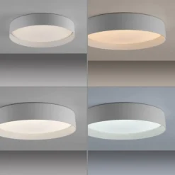 Schöner Wohnen-Kollektion LED Deckenleuchte TAVOLI, weiss, rund D=39cm, dimmbar, Fernbedienung