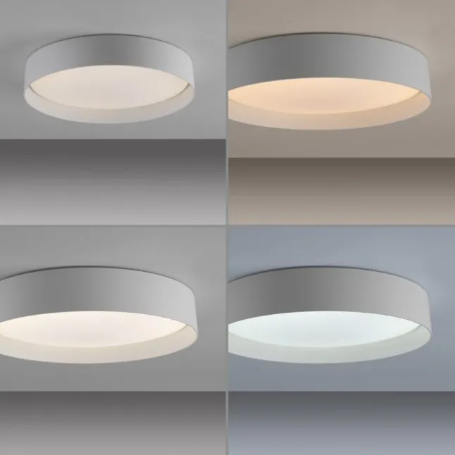 Schöner Wohnen-Kollektion LED Deckenleuchte TAVOLI, weiss, rund D=39cm, dimmbar, Fernbedienung