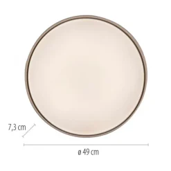 Schöner Wohnen-Kollektion LED Deckenleuchte TAVOLI, sandfarben, rund D=49cm, CCT, Fernbedienung