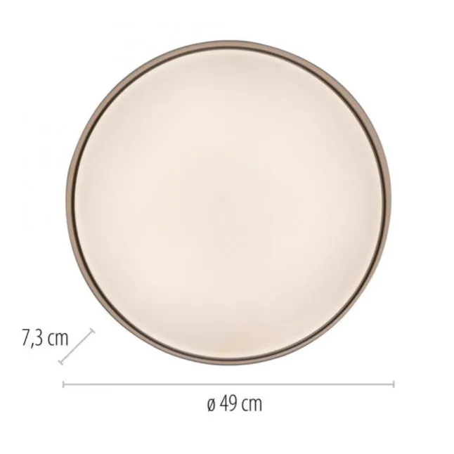 Schöner Wohnen-Kollektion LED Deckenleuchte TAVOLI, sandfarben, rund D=49cm, CCT, Fernbedienung