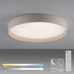 Schöner Wohnen-Kollektion LED Deckenleuchte TAVOLI, sandfarben, rund D=49cm, CCT, Fernbedienung