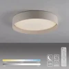 Schöner Wohnen-Kollektion LED Deckenleuchte TAVOLI, Sandfarben, rund D=39cm, dimmbar, Fernbedienung