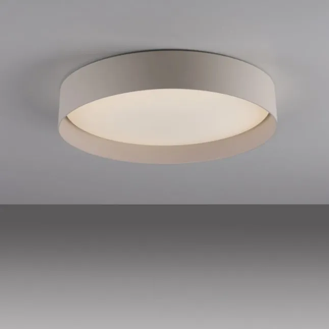 Schöner Wohnen-Kollektion LED Deckenleuchte TAVOLI, Sandfarben, rund D=39cm, dimmbar, Fernbedienung