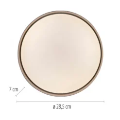 Schöner Wohnen-Kollektion LED Deckenleuchte TAVOLI Sandfarben, dimmbar, Fernbedienung